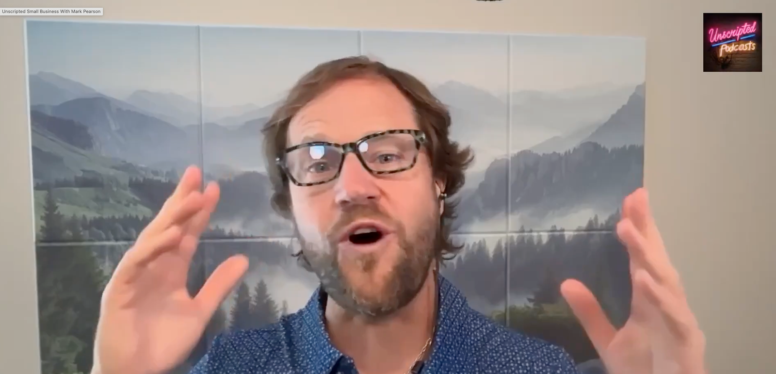 Mark Pearson of Agent Buyable AI speaking during his appearance on the Unscripted Small Business Podcast